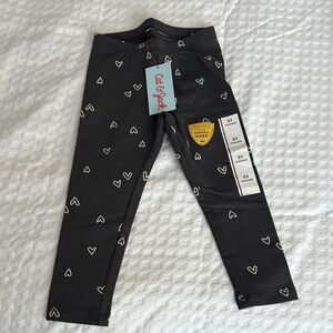 Cat & Jack Charcoal Heart Pattern Leggings